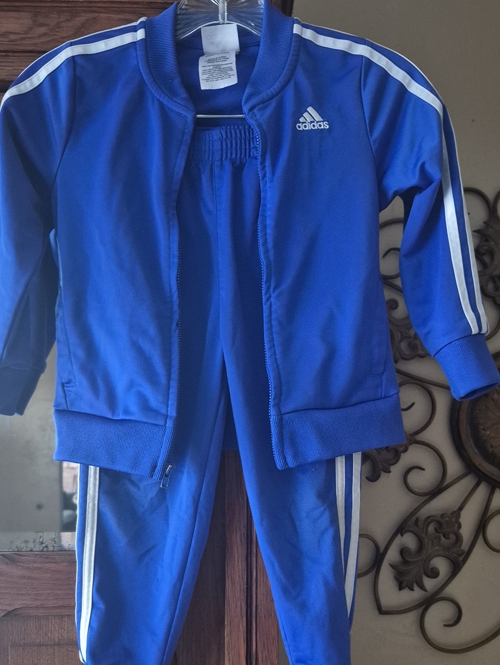 adidas Royal Blue Kids Track Jacket & Pants Set